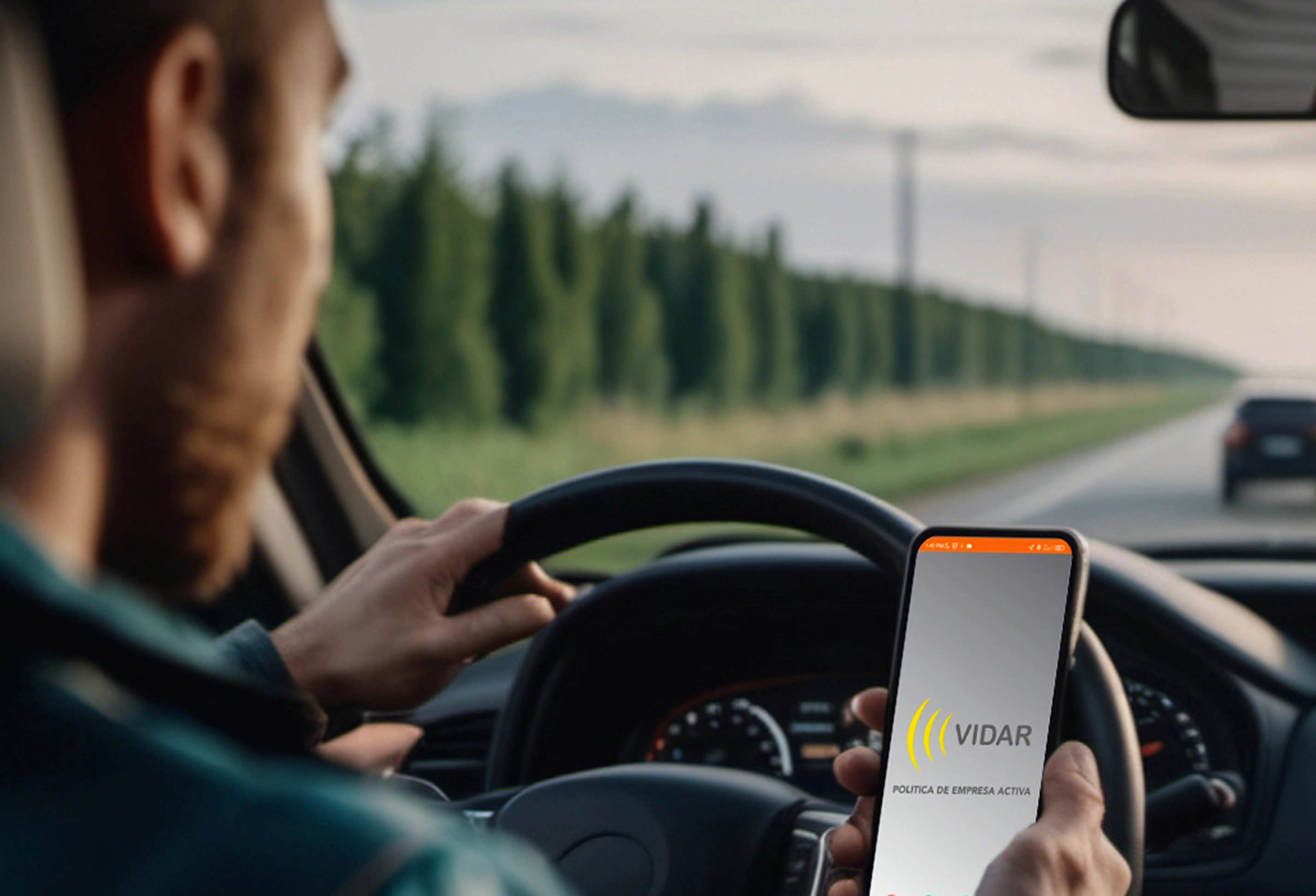 Imagen de una persona utilizando Vidar Control de Celular | Innovaria